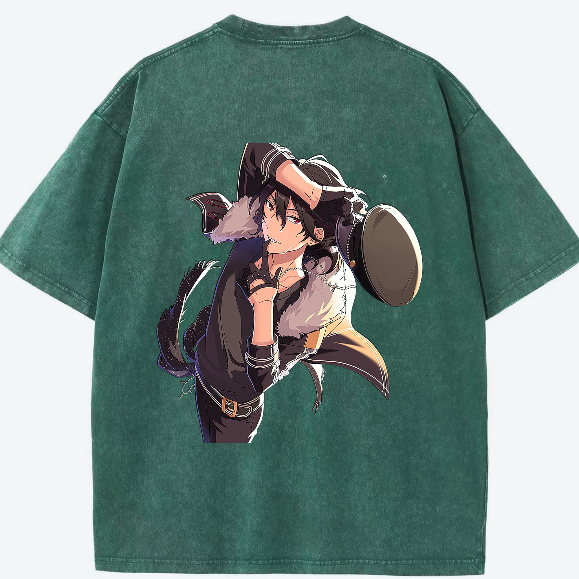 （画像用） あんさんぶるスターズ! Ensemble Stars 綿100% ヴィンテージ風 半袖Tシャツ（背面プリント）